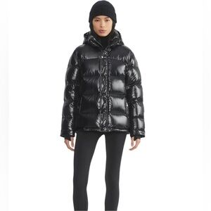 Men's Black Puffer Jacket (Aritzia Hi-Gloss Super Puff)